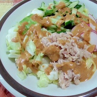 さっぱりであっさりなキャベツナ辛麺♪